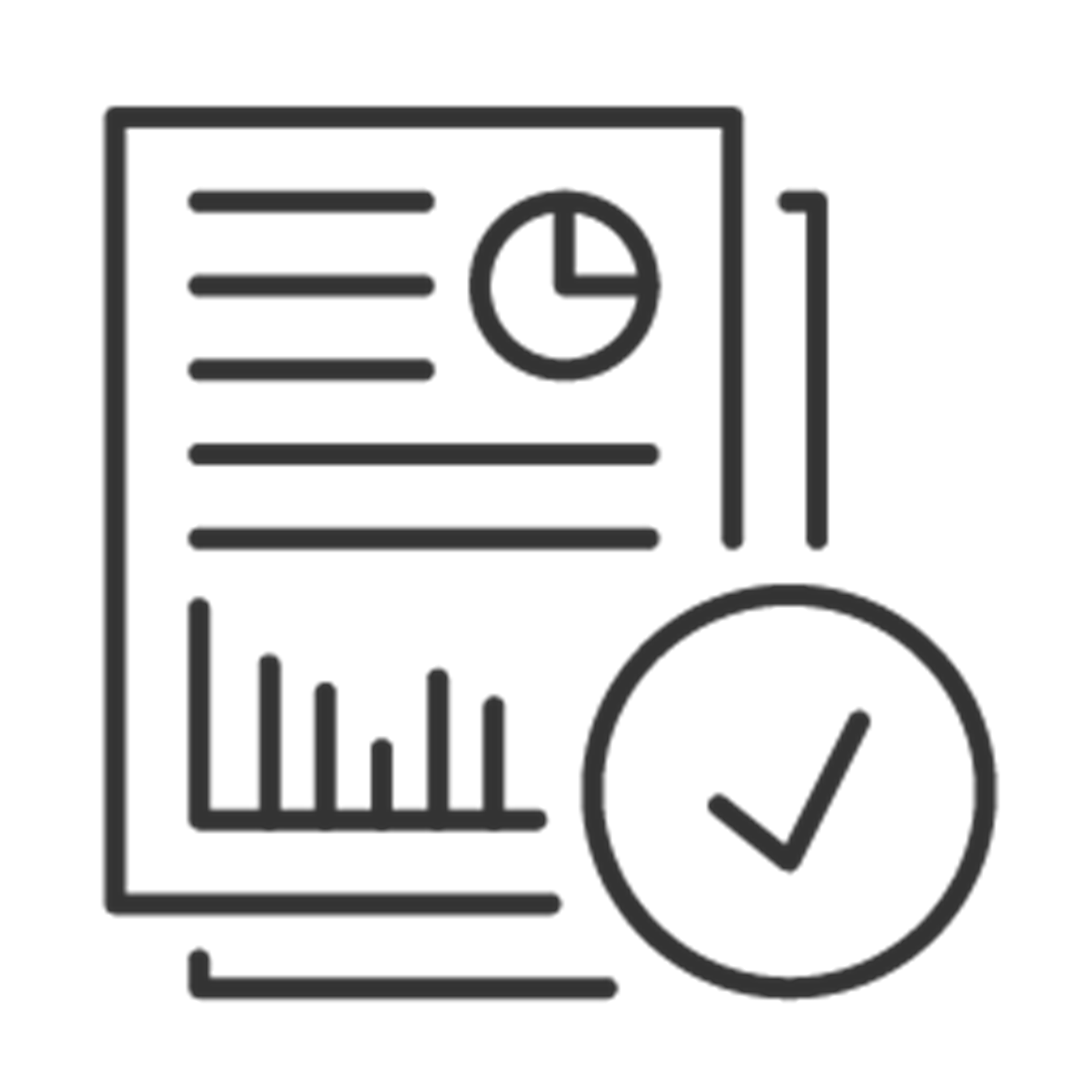 Icon of a document with charts and graphics